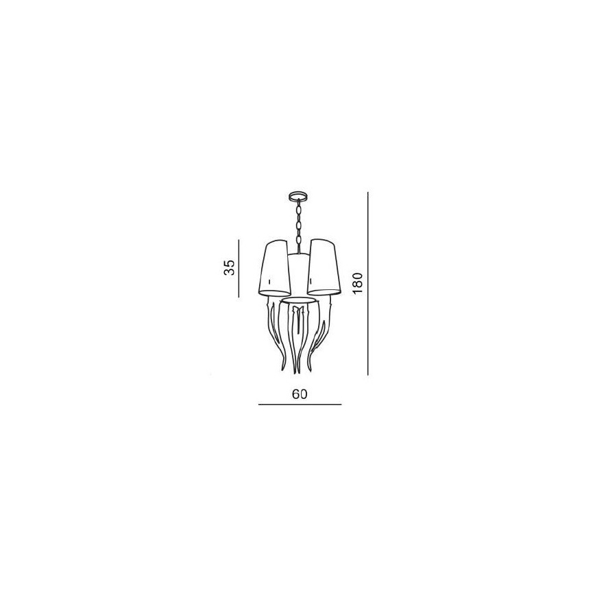 Azzardo AZ1232 - Lühter DIABLO 6xE14/11W/230V valge