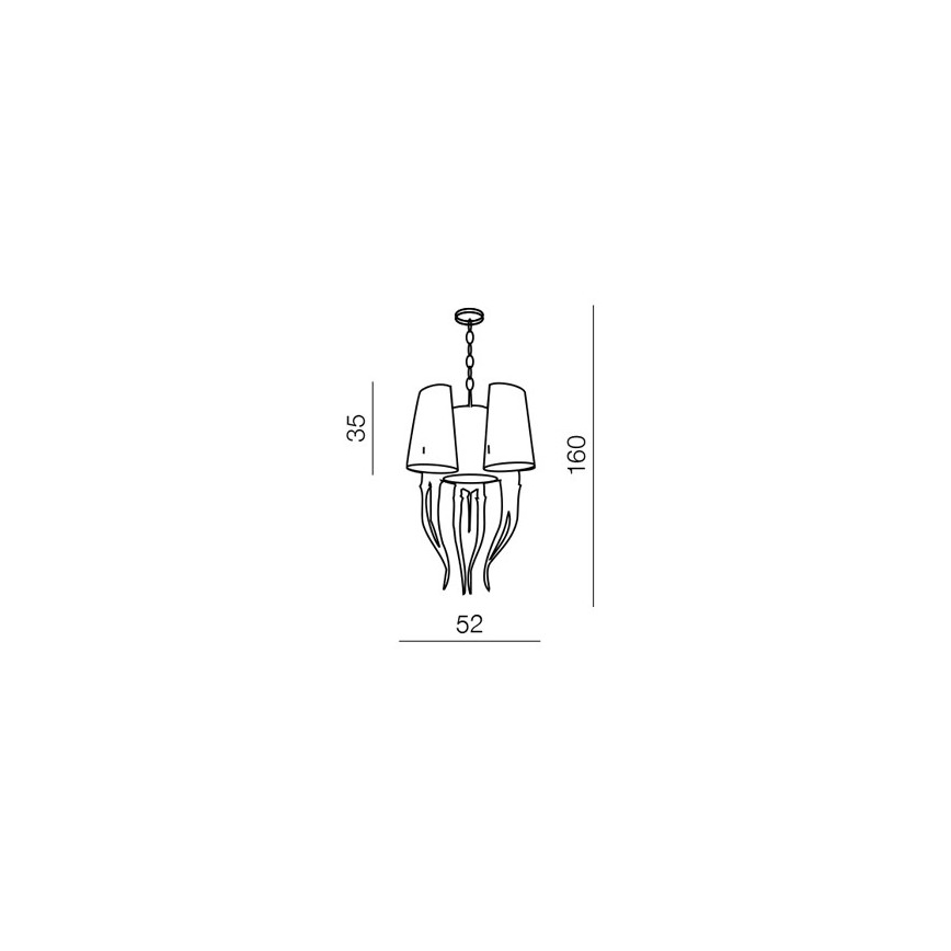 Azzardo AZ1345 - Lühter DIABLO 6xE14/11W/230V must