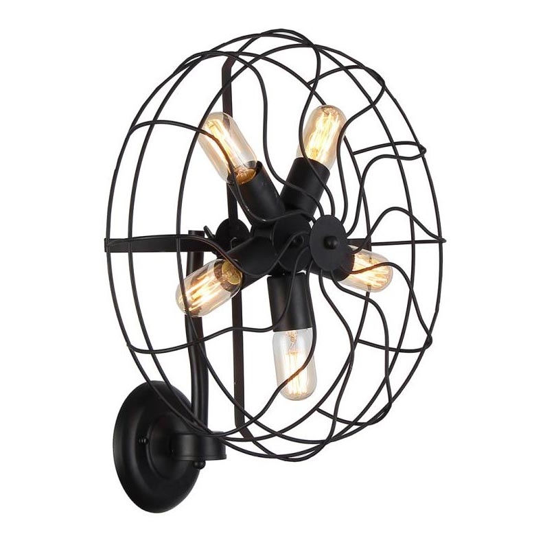 Azzardo AZ1349 - Seinavalgusti FAN 5xE27/60W/230V