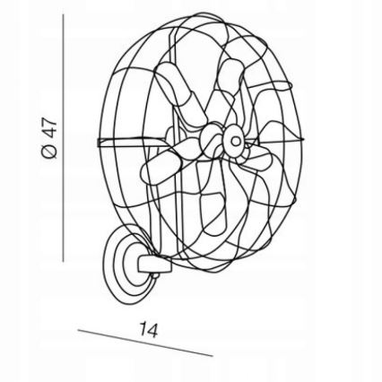 Azzardo AZ1349 - Seinavalgusti FAN 5xE27/60W/230V