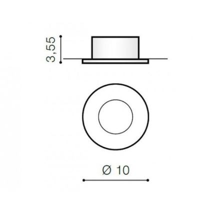 Azzardo AZ1714 - Väli süvistatav laevalgusti OSCAR 1xGU10/50W/230V IP44