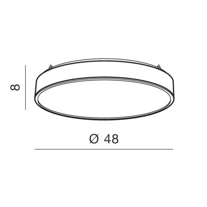 Azzardo AZ2716 - LED Hämardatav laevalgusti COLLODI 1xLED/50W/230V + juhtpult