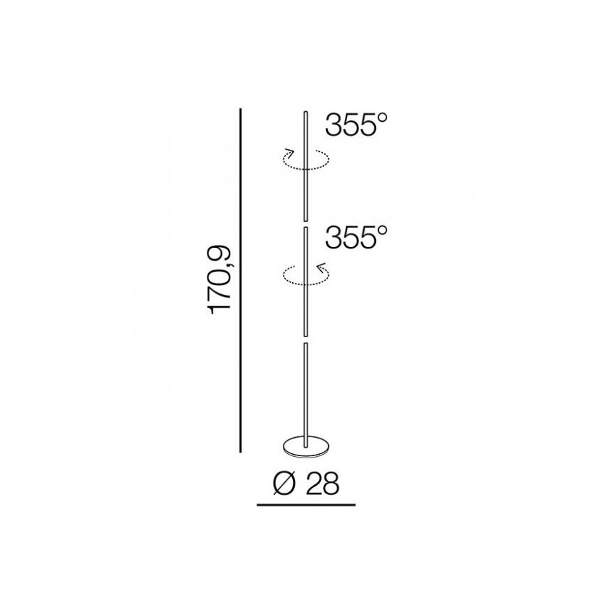 Azzardo AZ3205 - LED Põrandalamp TETA LED/33W/230V