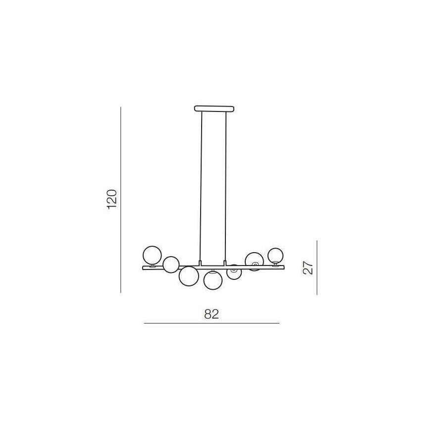 Azzardo AZ4409 - Lühter SYBILLA 7xG9/25W/230V vask