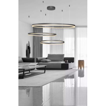 Azzardo AZ4707 - LED-lühter kaablil HALO LED/130W/230V must