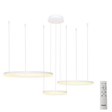 Azzardo AZ4971 - LED Hämardatav lühter HALO LED/120W/230V valge + kaugjuhtimispult