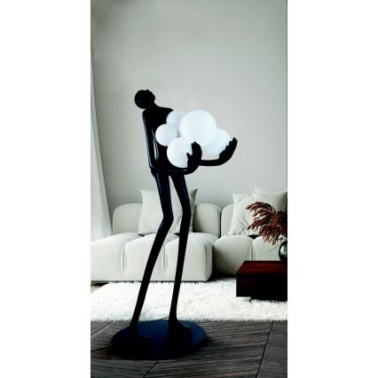 Azzardo AZ4985 - Põrandalamp ATLAS 6xE14/50W/230V 180 cm vaik