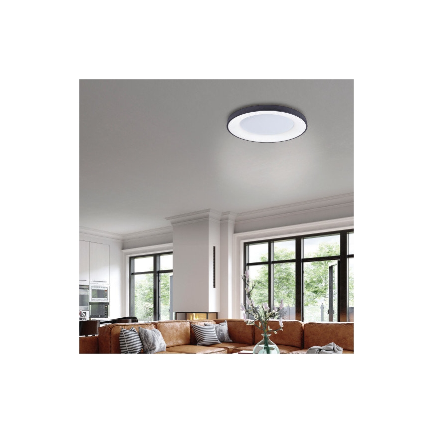 Azzardo AZ4995 - LED Hämardatav laevalgusti SANTANA LED/80W/230V must + kaugjuhtimispult