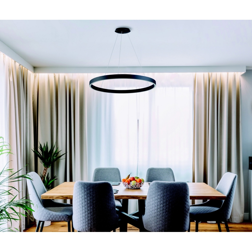 Azzardo AZ5050 - LED Hämardatav lühter MARCO LED/80W/230V must + kaugjuhtimispult