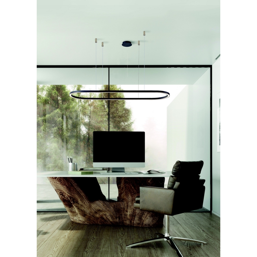 Azzardo AZ5055 - LED Hämardatav lühter ELENA LED/50W/230V 120 cm must