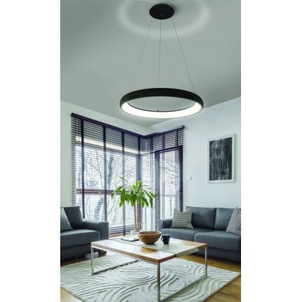 Azzardo AZ5063 - LED Hämardatav lühter ANTONIO LED/50W/230V must + kaugjuhtimispult