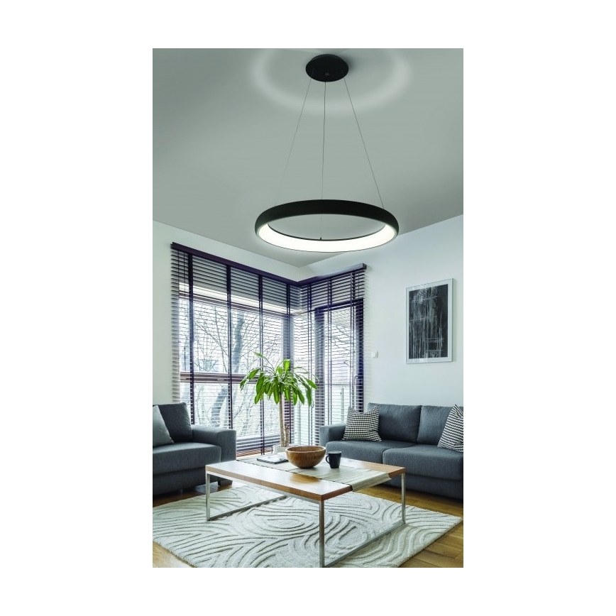 Azzardo AZ5063 - LED Hämardatav lühter ANTONIO LED/50W/230V must + kaugjuhtimispult