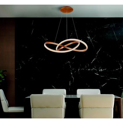 Azzardo AZ5097 - LED Hämardatav lühter INFINITY LED/80W/230V kuldne + kaugjuhtimispult