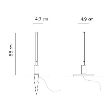 Azzardo AZ5337 - LED Välivalgusti FREDO LED/6W/230V IP54 58 cm