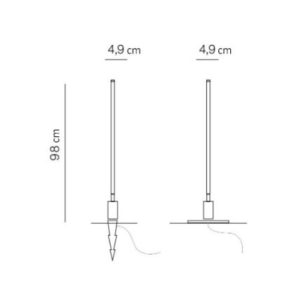 Azzardo AZ5338 - LED Välivalgusti FREDO LED/12W/230V IP54 98 cm