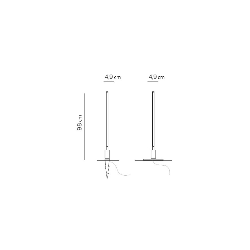 Azzardo AZ5338 - LED Välivalgusti FREDO LED/12W/230V IP54 98 cm