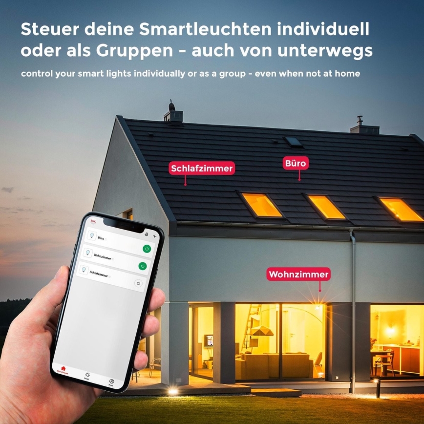 B.K. Licht 1261 - KOMPLEKT 4x LED Hämardatav pirn GU10/5,5W/230V Wi-Fi Tuya 2700K