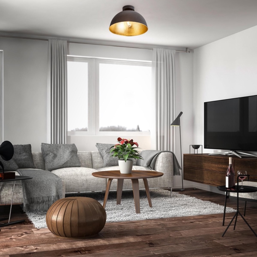 B.K. Licht 1322 - Laevalgusti 1xE27/60W/230V must/kuldne