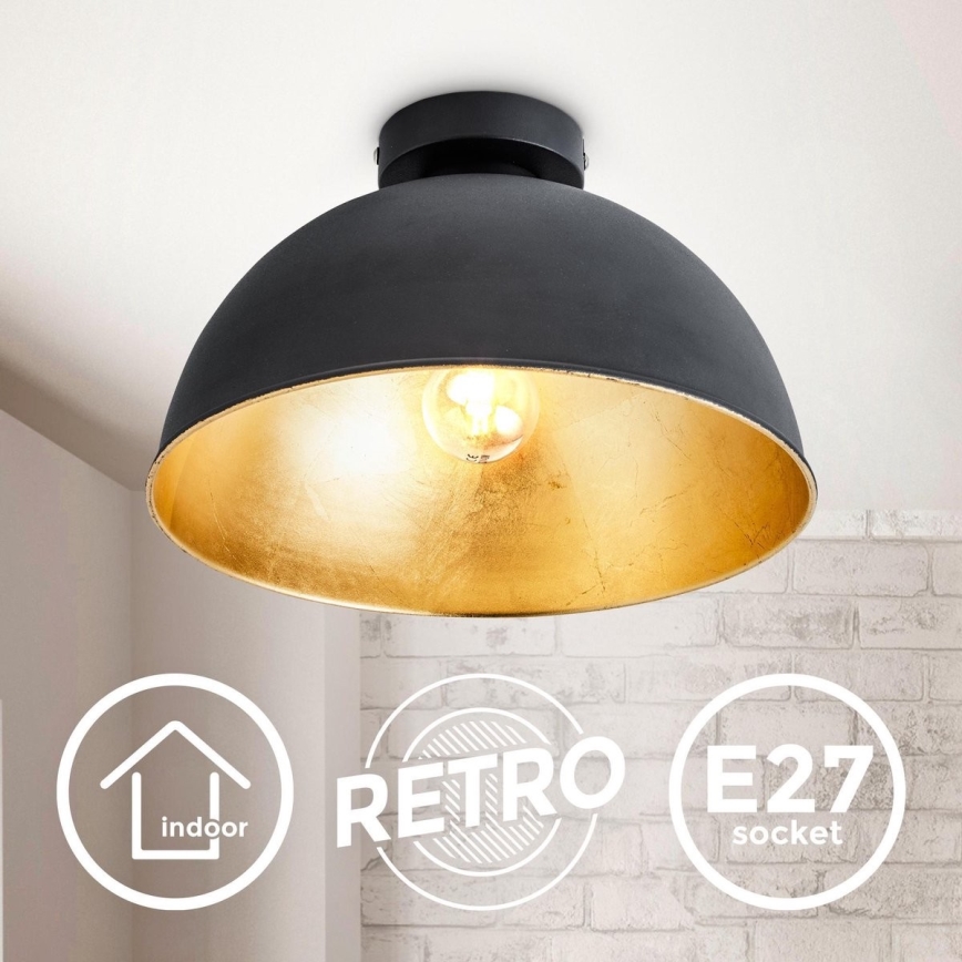 B.K. Licht 1322 - Laevalgusti 1xE27/60W/230V must/kuldne