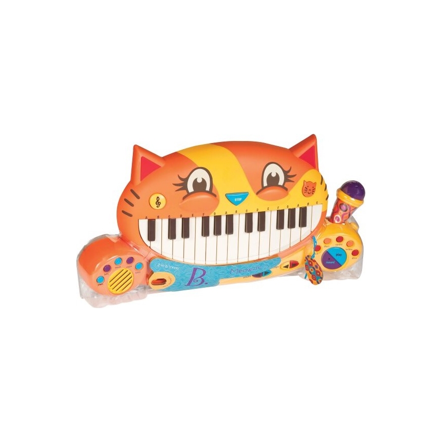B-Toys - Laste klaver koos mikrofoniga Cat 4xAA