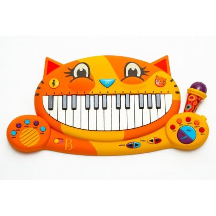 B-Toys - Laste klaver koos mikrofoniga Cat 4xAA