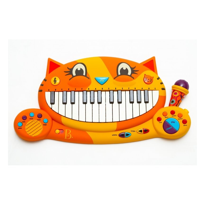 B-Toys - Laste klaver koos mikrofoniga Cat 4xAA
