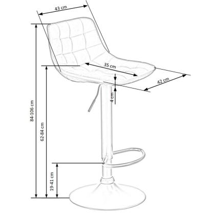 Baaritool 106x43 cm must