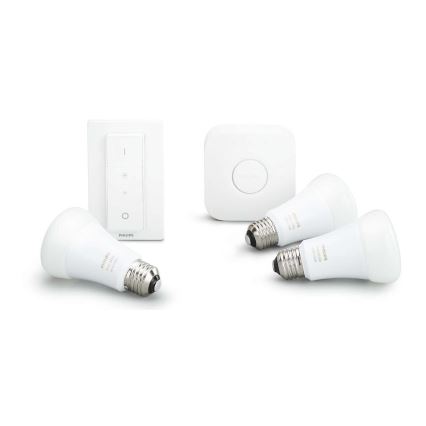 Baaskomplekt Philips Hue STARTER KIT WHITE 3xE27/9W 2700K + ühendusseade