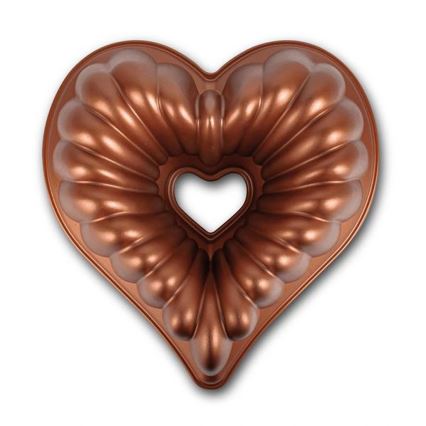 Bábovikuvorm KITCHISIMO südamekujuline/vaskvärvi