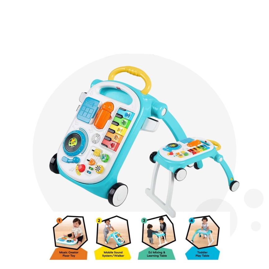 Baby Einstein - Käimistugi koos tegevustega 4-ühes MUSICAL MIX ‘N ROLL 3xAA