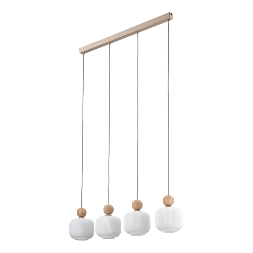 BALLO ripplamp kaabliga 4xE14/10W/230V beež
