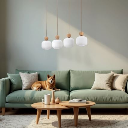 BALLO ripplamp kaabliga 4xE14/10W/230V beež