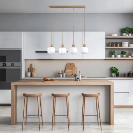 BALLO ripplamp kaabliga 4xE14/10W/230V beež