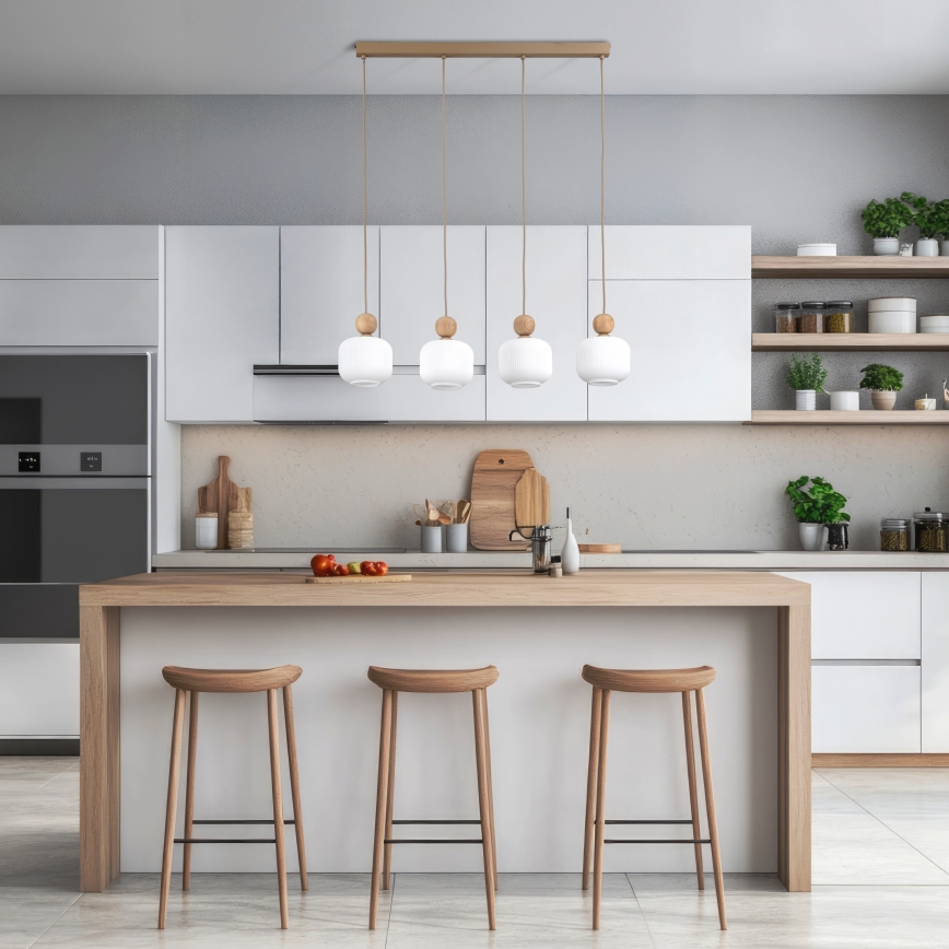 BALLO ripplamp kaabliga 4xE14/10W/230V beež