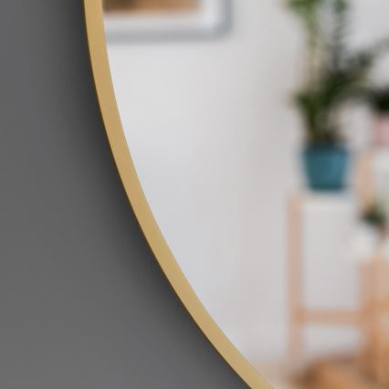 Baltica Design - BRIGHT LED-vannitoa seinapeegel taustvalgustusega, 15W/230V, 4500K, Ø 70 cm, IP65, kuldne