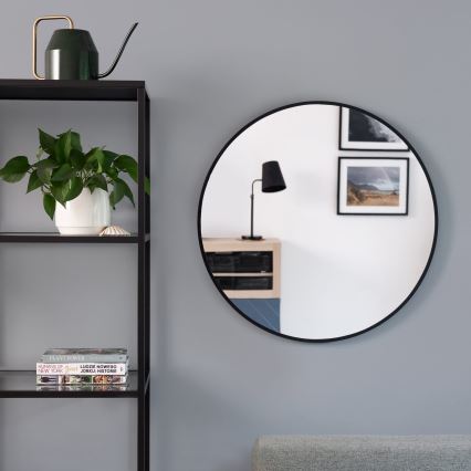 Baltica Design - vannitoa seinale paigaldatav peegel taustvalgustusega BRIGHT LED/15W/230V 4500K läbimõõt 50 cm IP65 must