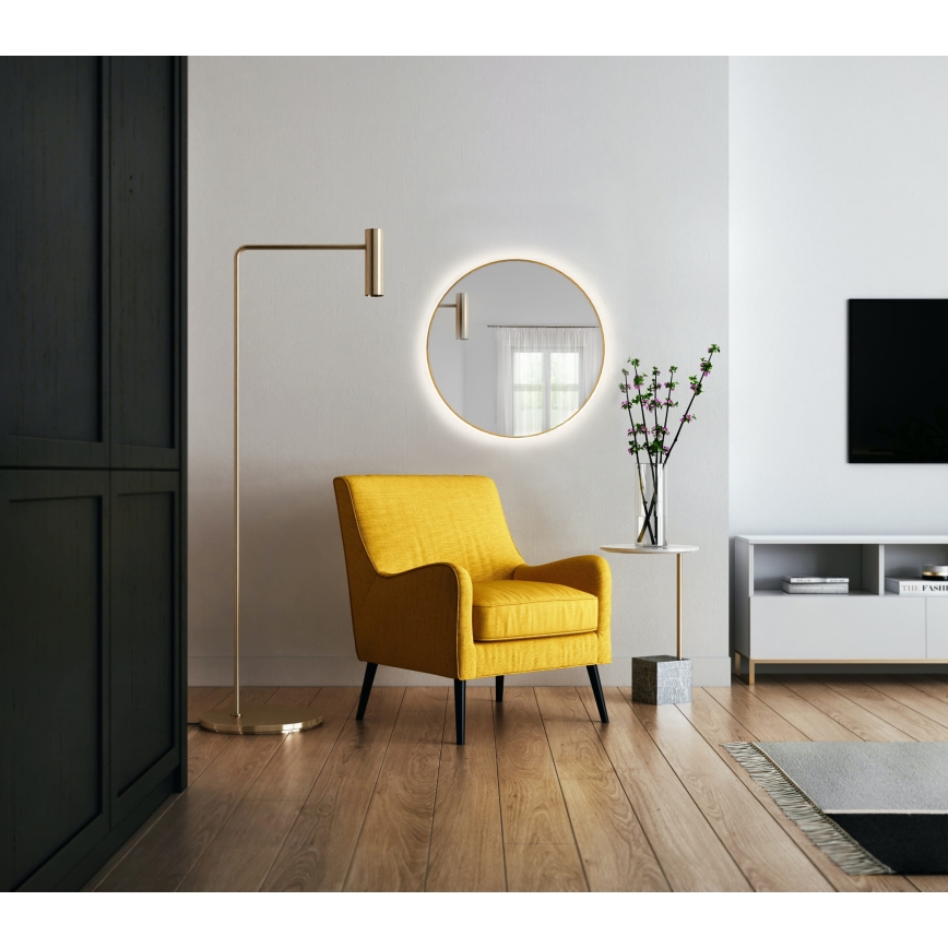 Baltica Design - LED-vannitoa seinapeegel tagantvalgustusega BRIGHT LED/15W/230V 4500K läbimõõt 80 cm IP65 kuldne