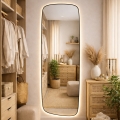 Baltica Design - LED seinale kinnitatav vannitoa peegel taustvalgustusega STONE CALM LED/15W/230V 4500K 155x50 cm IP65 must