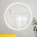 Baltica Design - LED-vannitoa seinapeegel valgustusega BRIGHT, LED 15W/230V, 4500K, Ø 100 cm, IP65, kuldne