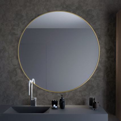 Baltica Design - seinale kinnitatav peegel TINY BORDER, läbimõõt 60 cm, kuldne