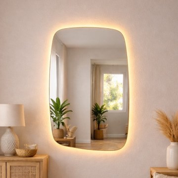 Baltica Design - Vannitoa LED-seinapeegel tagantvalgustusega STONE CALM LED/15W/230V 2700K 90x60 cm IP65
