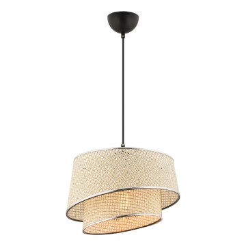BARETTE 1xE27/60W/230V kreem/läikiv kromiga ripplamp