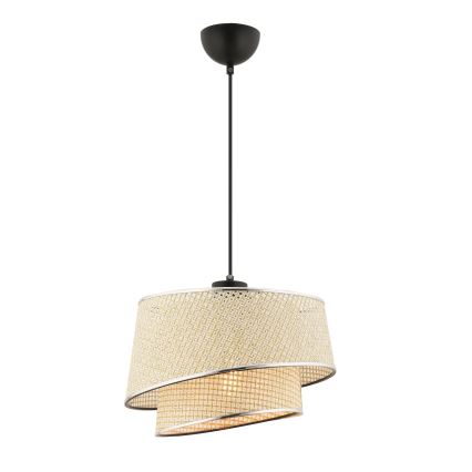 BARETTE 1xE27/60W/230V kreem/läikiv kromiga ripplamp