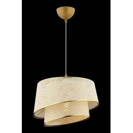BARETTE 1xE27/60W/230V kreem/zlatá ripplamp