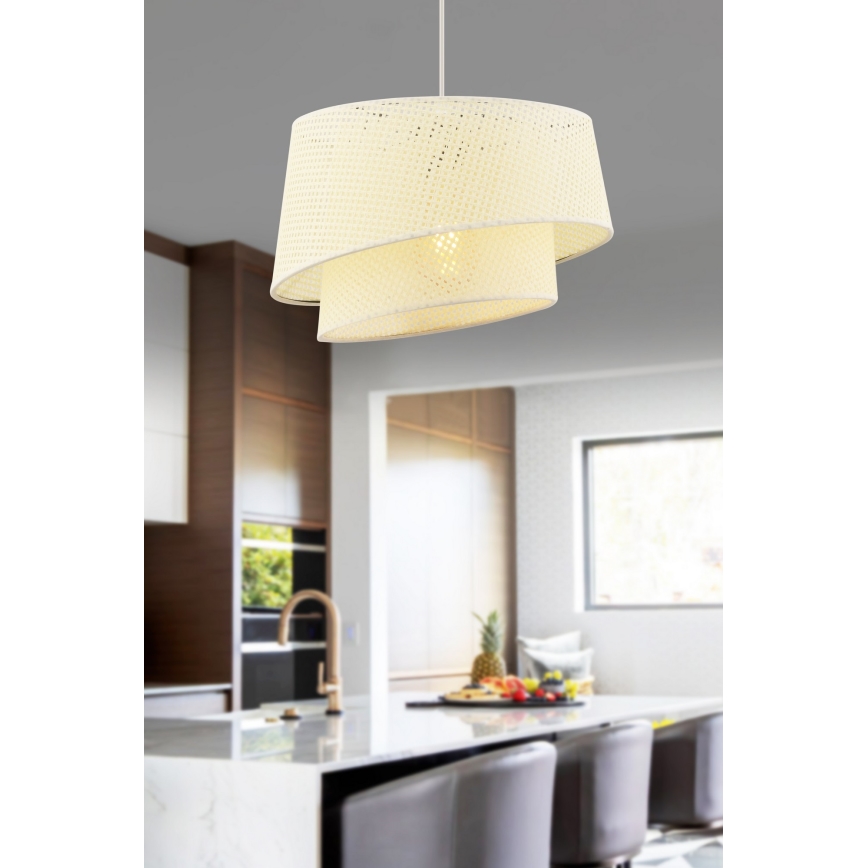 BARETTE 1xE27/60W/230V kreemivärvi ripplamp