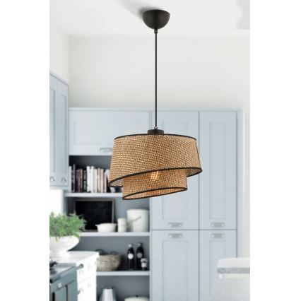 BARETTE 1xE27/60W/230V pruun/must ripplamp