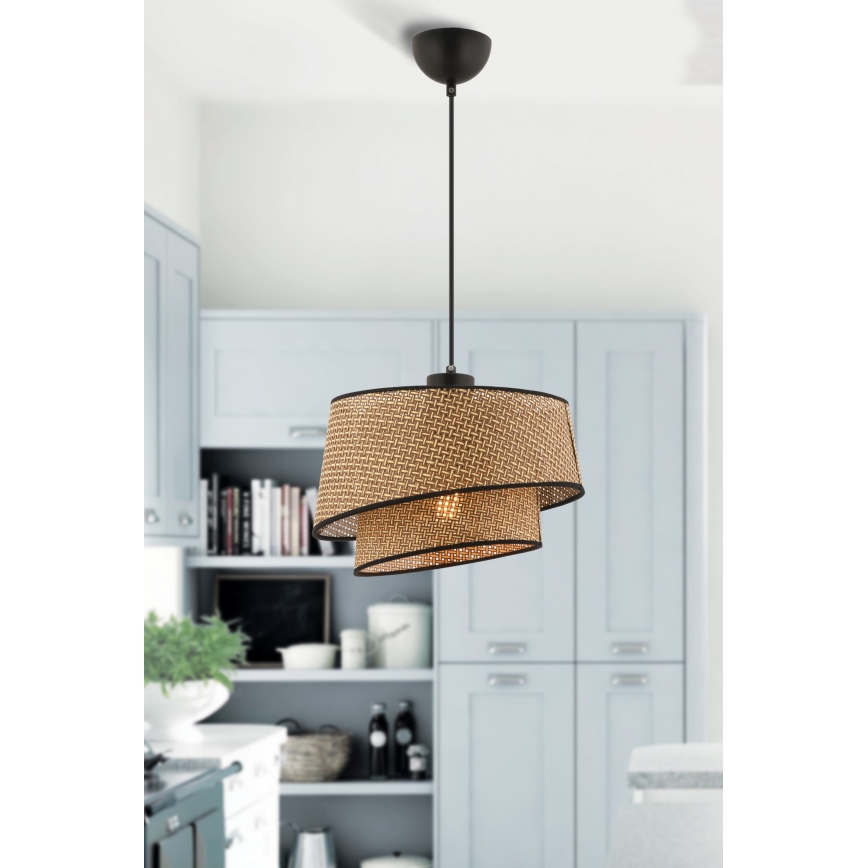 BARETTE 1xE27/60W/230V pruun/must ripplamp