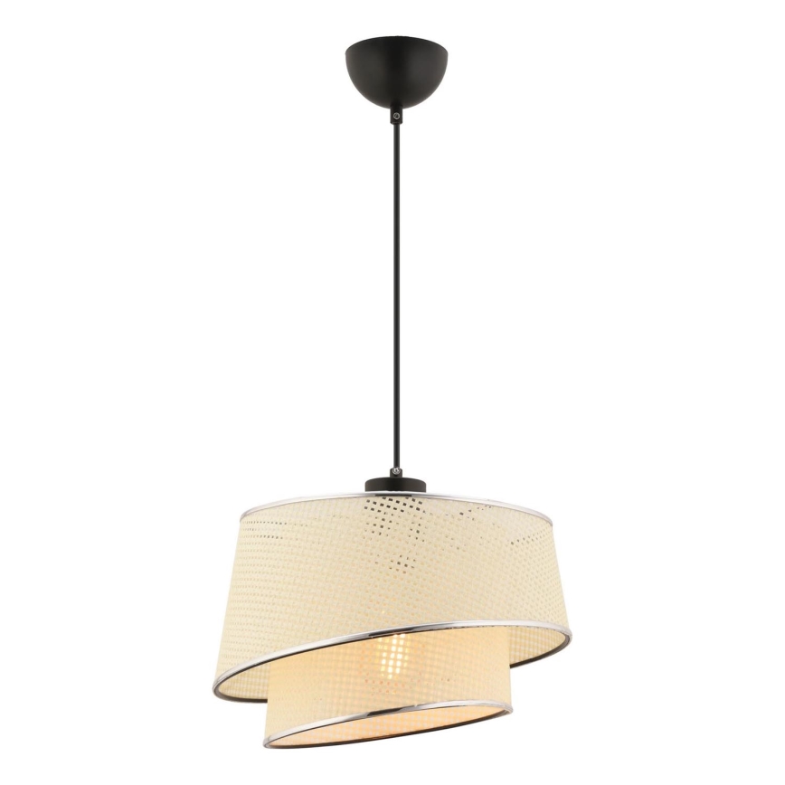 BARETTE ripplamp 1xE27/60W/230V kreem/läikiv krom