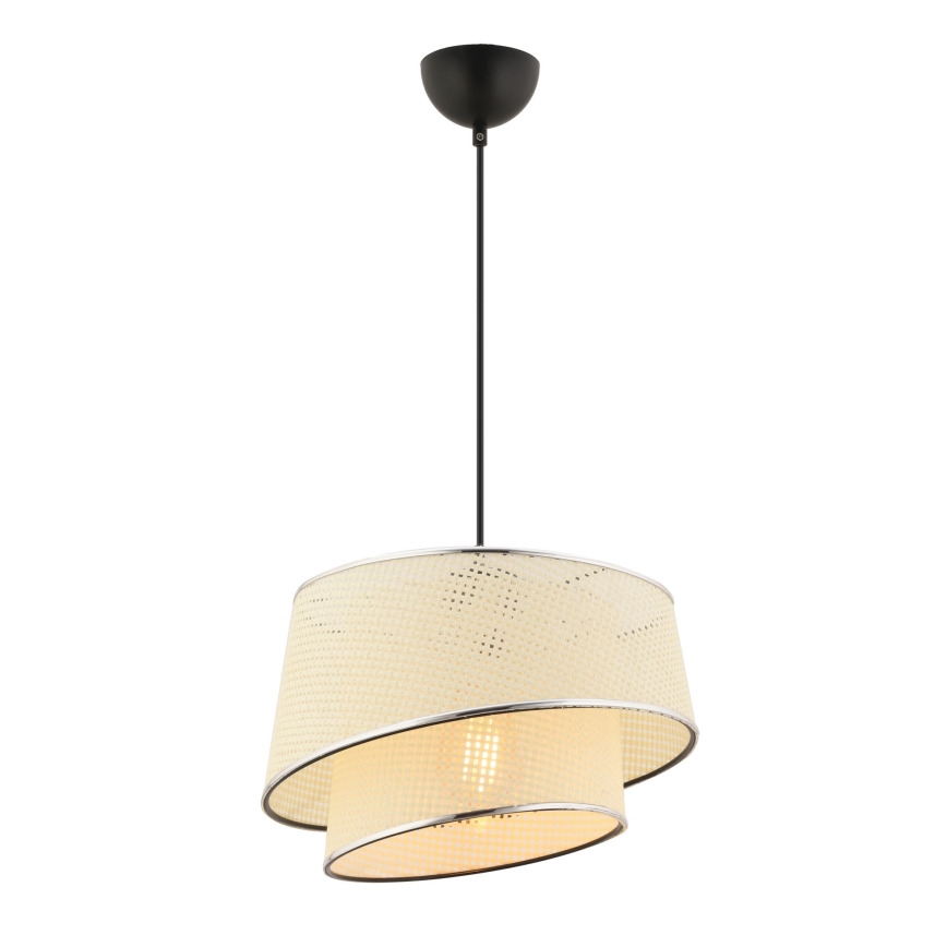 BARETTE ripplamp 1xE27/60W/230V kreem/läikiv krom