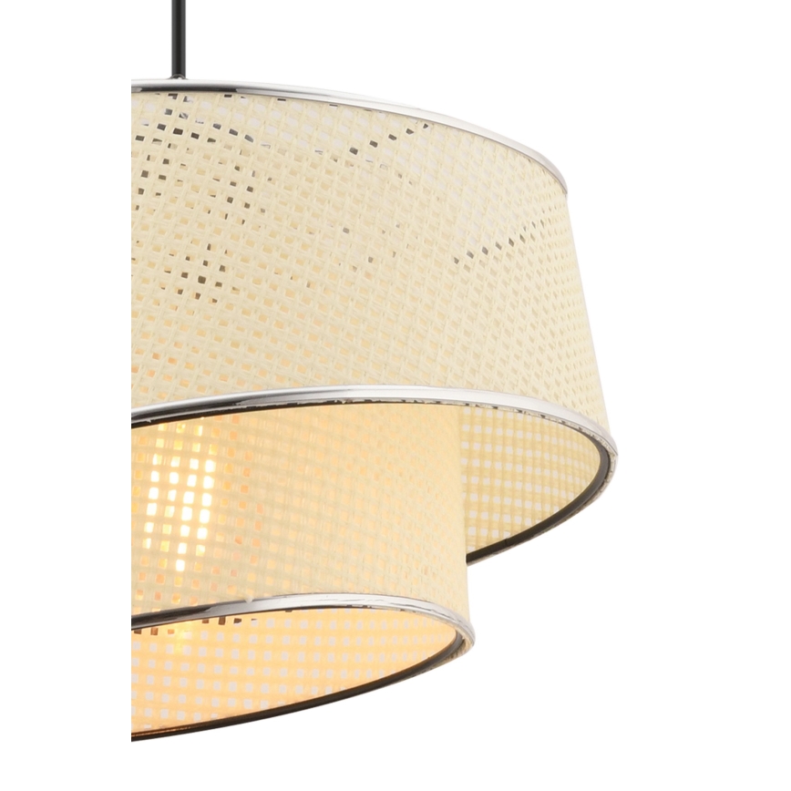 BARETTE ripplamp 1xE27/60W/230V kreem/läikiv krom